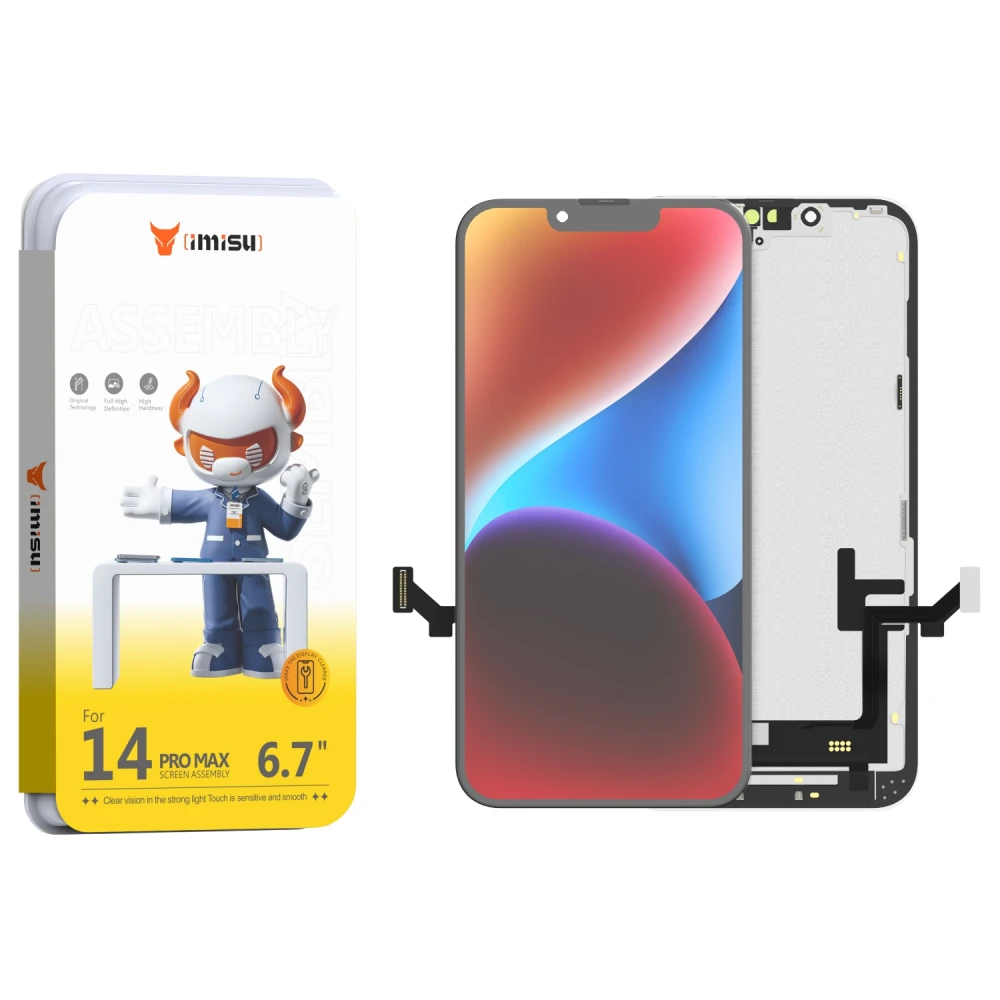 Display cu Touchscreen iPhone 14 Pro Max Prime Incell, compatibil diagnostic, suport IC transplant, cu rama