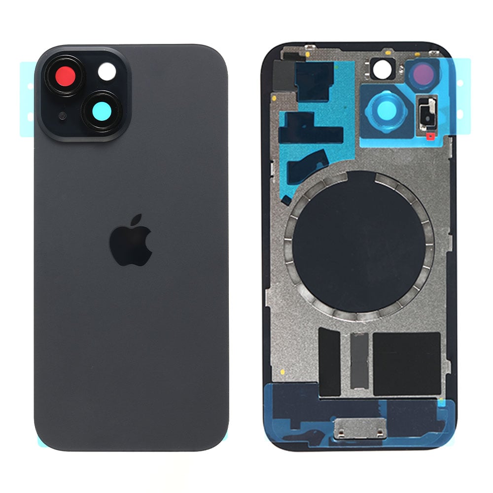 Capac spate sticla cu magnet fara NFC iPhone 15 Black