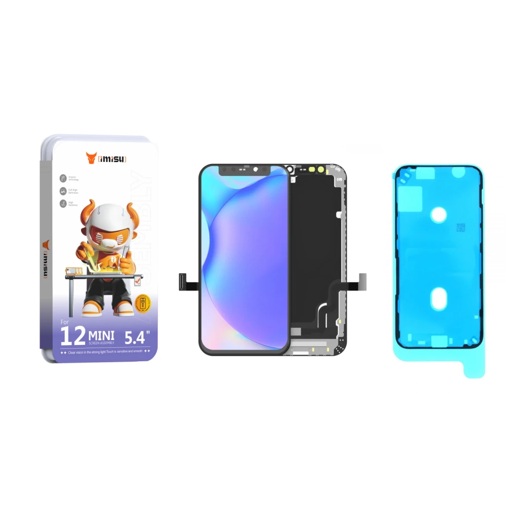 Display cu touchscreen iPhone 12 mini Prime Incell cu ramă, suport IC transplant cu diagnoză