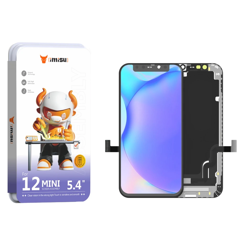 Display cu touchscreen iPhone 12 mini Prime Incell cu ramă, suport IC transplant cu diagnoză