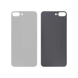 Sticlă capac spate Silver iPhone 8 Plus Large Hole fara logo